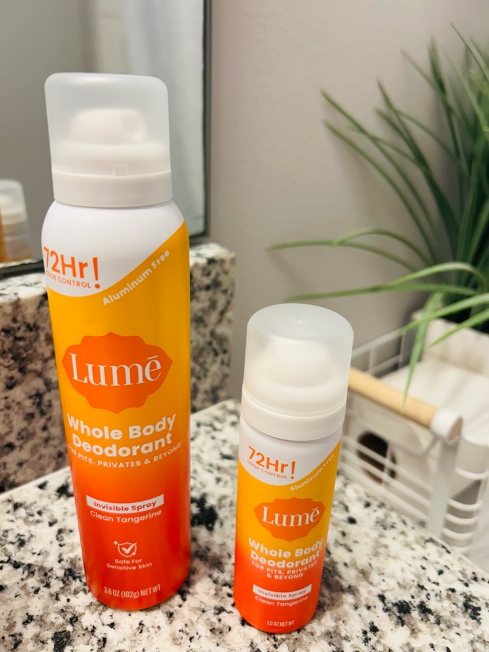 Lumē Whole Body Deodorant Spray – Clean Tangerine (Orange)